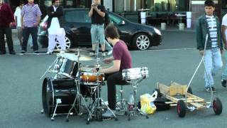 Amazing Street Drummer THE BEST Baard Kolstad [upl. by Namzzaj]