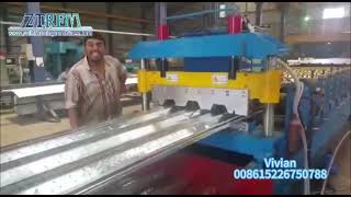 Most popular floor decking roll forming machine working in Jordan [upl. by Cully]