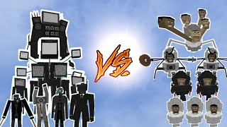 Skibidi Toilet vs All is Titan TV Man Minecraft Verse Addon Battle [upl. by Bobbe]