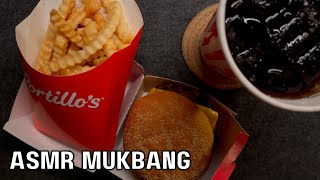 ASMR PORTILLOS CHARBROILED DOUBLE CHEESEBURGER amp FRIES MUKBANG EATING SOUNDS [upl. by Llewellyn]