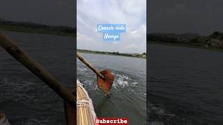 Coracle Ride in the Tungabadhra River hampi travel coracleride boating viralshort karnataka [upl. by Schafer]