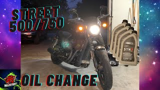 Harley Davidson Street 500 Oil Change  How To [upl. by Nnaeilsel]