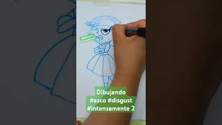 Dibujando asco disgust intensamente2 puedes ver el vid completo en mi canal Karimelle ART [upl. by Hart]