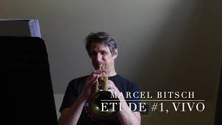 Marcel Bitsch Etude No 1 Vivo from Vingt Études pour Trompette 20 Studies for Trumpet [upl. by Misa288]