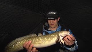 Discovering  Night fishing for Burbot UnderIce Bait Bag [upl. by Animar]