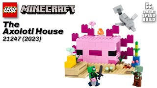 LEGO Minecraft  The Axolotl House  21247 Speed Build [upl. by Fuller378]