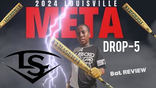 HITTING WITH THE NEW 2024 LOUISVILLE SLUGGER META DROP 5 USSSA BASEBALL BAT REVIEW [upl. by Atled]