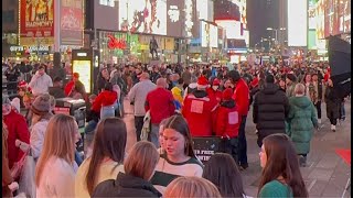 New York Manhattan Times Square Christmas Season  Lower Manhattan Live [upl. by Armin]