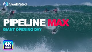 Surfing Pipeline Massive Opening Day Swell 2023  EPIC PIPELINE MAX XII  DAY 12 [upl. by Amorete876]