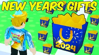 I Opened 99 New Years Gifts In Pet Simulator 99 [upl. by Glanville]