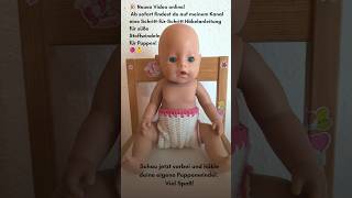 Neue Häkelanleitung Puppenwindel jetzt online 🧶👶 Häkeln Puppenkleidung DIY [upl. by Elleahcim]