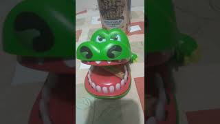 crocky eating Delico Cream Wafer Sticktoys food shortvideos waferstick waferchocolate wafer [upl. by Josi]