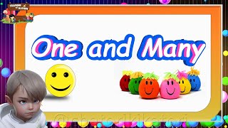 Use of One and Many  English Speaking Practice  Preschool  Chatori Ki Katori [upl. by Ecyal]