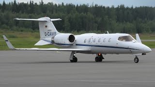 Jetcall Bombardier Learjet 31A DCAMB at TamperePirkkala [upl. by Eceinart]