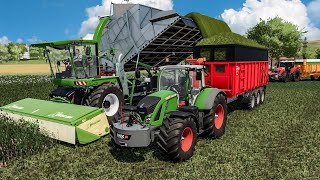 USING CUSTOM harvester to make alfalfa silage  Farming Simulator 22 [upl. by Laro]