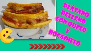 RECETA PLÁTANO con QUESO y BOCADILLO 😋 [upl. by Ernaline392]