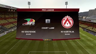 Oostende vs Kortrijk  Jupiler League  Round 22  20 January 2018  FIFA 2018 [upl. by Tsyhtema]