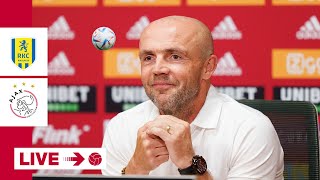 LIVE 1400  Persconferentie Alfred Schreuder  RKC Waalwijk  Ajax [upl. by Eade870]