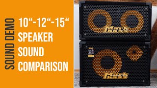 10quot 12quot 15quot Bass Speaker Sound Comparison  Sound Demo no talking [upl. by Obe]