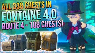 Genshin Impact 40 Complete Chest Guide 338 Chests Court of Fontaine Water  ROUTE 4  108 CHESTS [upl. by Ahswat831]