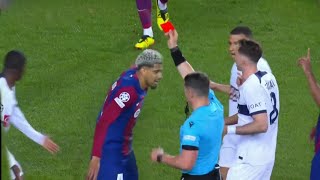 Ronald Araujo Red Card vs PSG Barcelona vs PSG  UEFA Champions League 2024 [upl. by Niple]