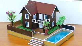 Building A Modern Cardboard Mansion Villa House 72  Backyard Crafts [upl. by Enirod]