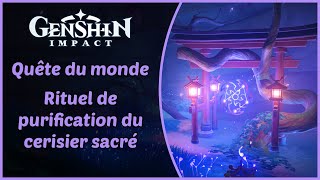 Genshin Impact  Rituel de purification du cerisier sacré  Quête du monde [upl. by Akit]