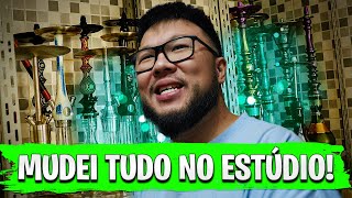 MUDEI TUDO NO ESCRITÓRIO e REMONTEI A COLEÇÃO DE NARGUILES  VLOG [upl. by Aihsotal]