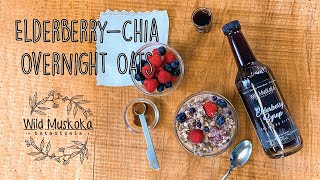 Quick amp Delicious Overnight Oats with Chia amp Elderberry Syrup Recipe [upl. by Leiuqese]