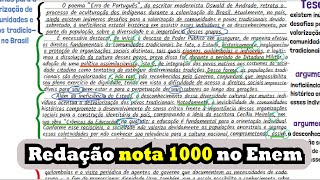 Redação nota 1000 no Enem  Desenhando a Solução [upl. by Golding]