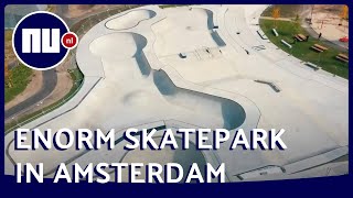 Drone filmt grootste betonnen skatepark van Nederland  NUnl [upl. by Ahsirtal]