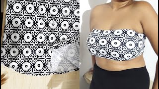 DIY Bandeau Top  Bra From Tshirt [upl. by Eivod]