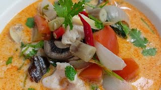 Tom Kha Gai SoupTom Kha Gai or Thai Coconut Soup is a Spicy And Sour hot Soup [upl. by Noelopan332]