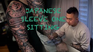 JAPANESE SLEEVE REALISM TATTOO [upl. by Dranoc]