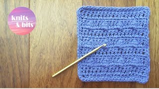 Bobble Stitch DishclothFacecloth Easy Crochet Tutorial [upl. by Ahsimik850]