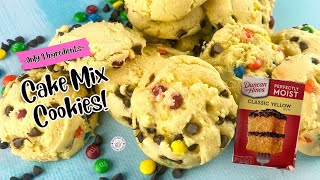 CAKE MIX COOKIES ONLY 3 INGREDIENTS MY NEW FAVORITE COOKIE [upl. by Ilime]