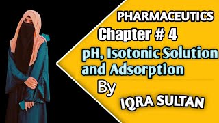 pH Buffer Isotonic Hypertonic amp Hypotonic Solution Adsorption Pharmaceutics B Pharmacy 1st year [upl. by Eide295]