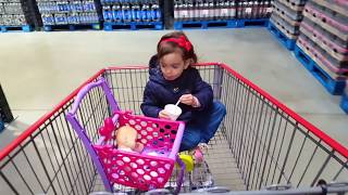 Playing amp Doing Shopping  Toy Supermarket Mini Cart  Play House [upl. by Haeli535]