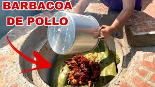 BARBACOA DE POLLO ENCHILADA Con pencas de maguey estilo Hidalguense Cocinando Contigo [upl. by Seabrook83]