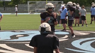 Lansing Catholic football not complacent with last years state title [upl. by Atinehs391]