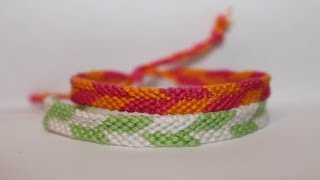 Alternating Chevron Friendship Bracelet Tutorial [upl. by Alletsirhc]