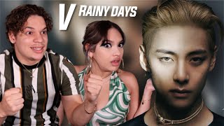 Waleska amp Efra react to BTS V Solo Debut  V  Rainy Days  REACTION [upl. by Avek892]