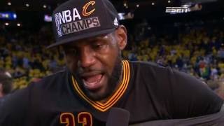 NBA Champs Cavs Celebration LBJ Postgame and Trophy Presentation [upl. by Eduardo]