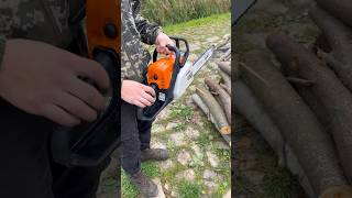 Запуск на холодну STIHL  MS 180 [upl. by Ausoj]