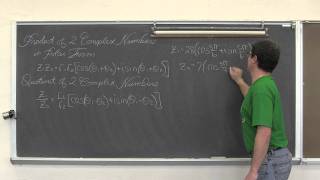 Product amp Quotient of Polar Complex Numbers [upl. by Dina]