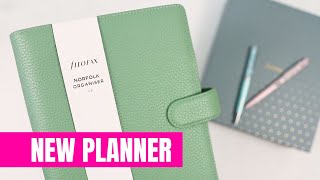 New Planner  Stationary Haul  Filofax Norfolk A5 Leather Organizer [upl. by Ralyat]