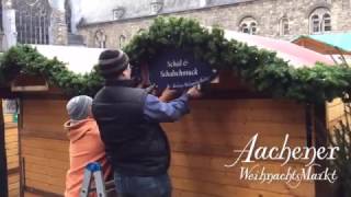 Aachener Weihnachtsmarkt Aufbau 2016 im Zeitraffer [upl. by Ahserkal]