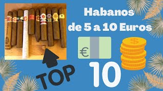 🔝 Top 10 Habanos de 5 a 10 euros en Cavas de España 💸  Año 2020 [upl. by Flore]