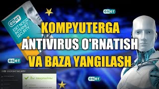 KOMPYUTERGA ANTIVIRUS ORNATISH VA BAZASINI YANGILASH [upl. by Mahalia]