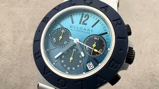 Bulgari Aluminium Capri Edition Chronograph 103844 Bulgari Watch Review [upl. by Eliath]